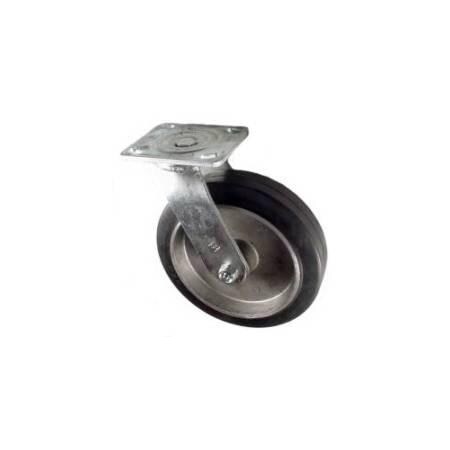 Mapp Caster 8"X2" Rubber on Aluminum Wheel Swivel Caster - 500 Lbs Capacity 146RARB820S